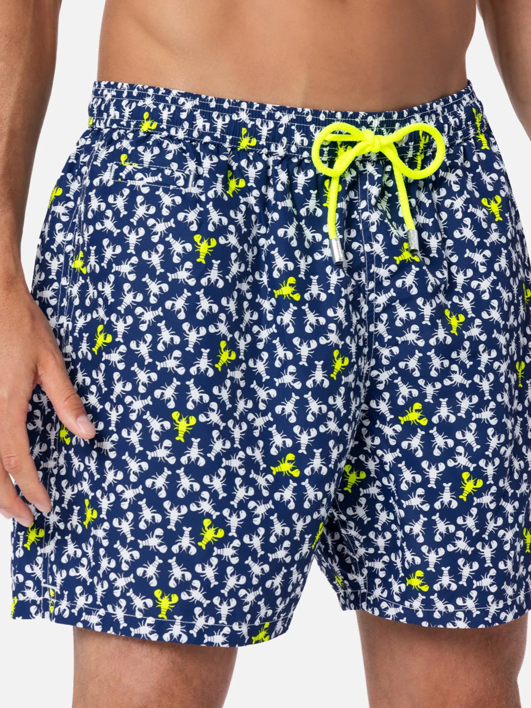 Herren-Badeshorts aus leichtem Stoff Lighting Micro Fantasy mit Hummer-Print
