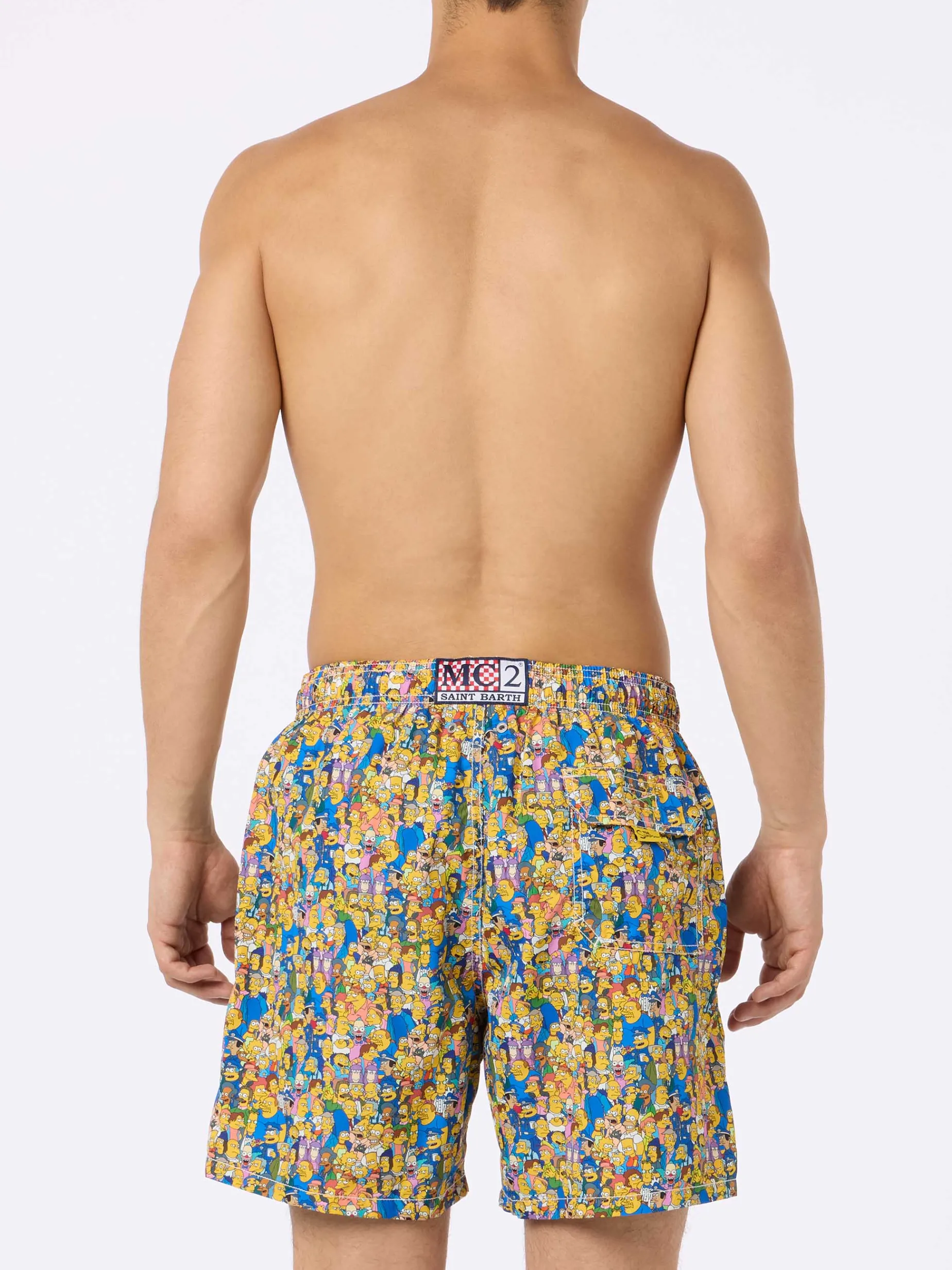 Herren-Badeshorts aus leichtem Stoff Lighting Micro Fantasy mit Aufdruck der Simpsons-Familie | DIE SIMPSONS-SONDERAUSGABE
