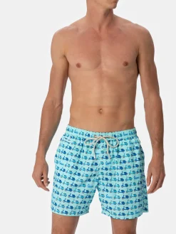 Herren-Badeshorts aus leichtem Stoff Lighting Micro Fantasy mit Vespa-Aufdruck | VESPA-SONDEREDITION