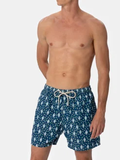 Herren-Badeshorts aus leichtem Stoff Lighting Micro Fantasy mit Uhrenaufdruck