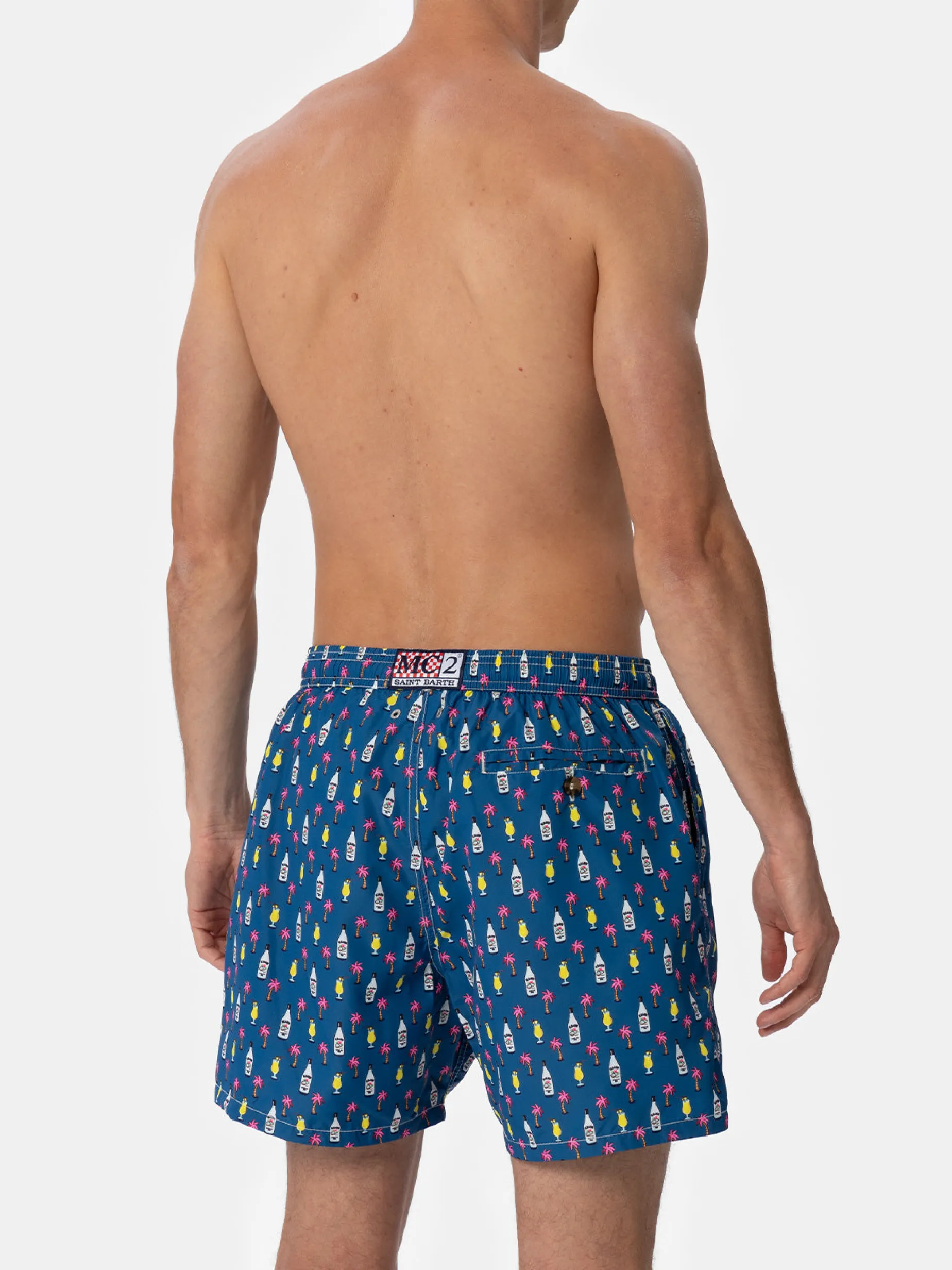Herren-Badeshorts aus leichtem Stoff Lighting Micro Fantasy mit Cocktail-Print