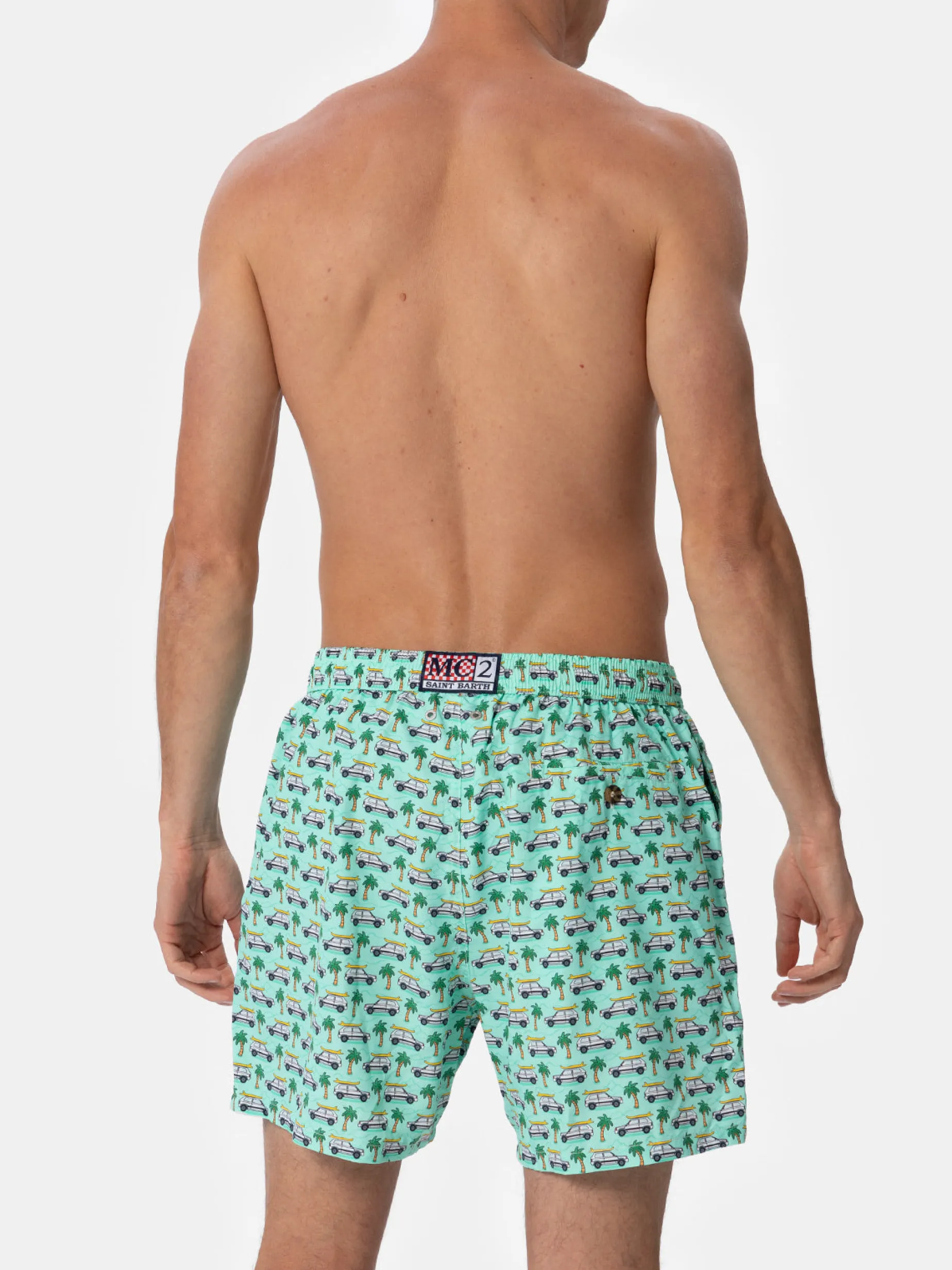 Herren-Badeshorts aus leichtem Stoff Lighting Micro Fantasy mit Panda-Aufdruck | PANDA-SONDERAUSGABE