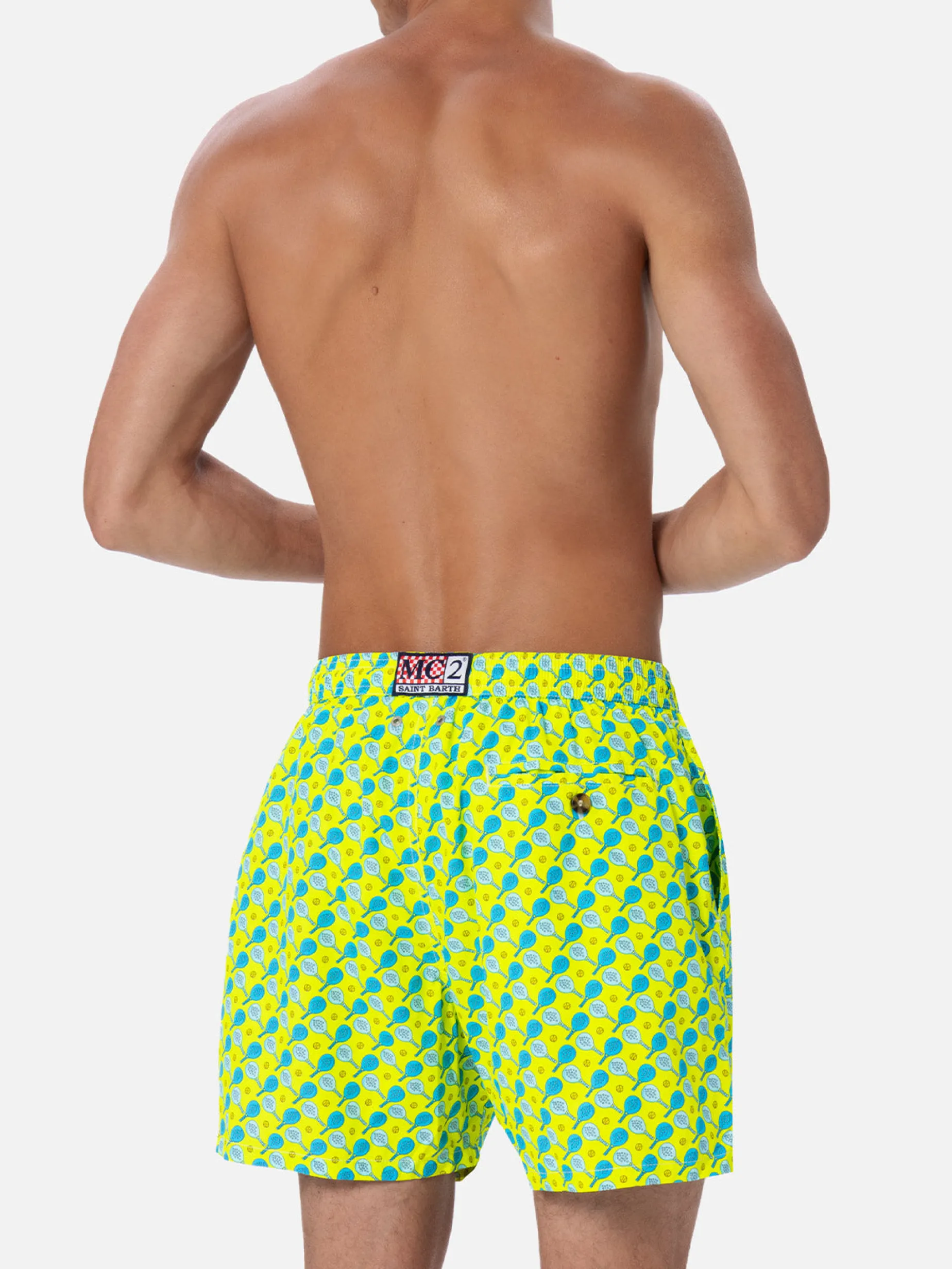 Herren-Badeshorts aus leichtem Stoff Lighting Micro Fantasy mit Padel-Aufdruck