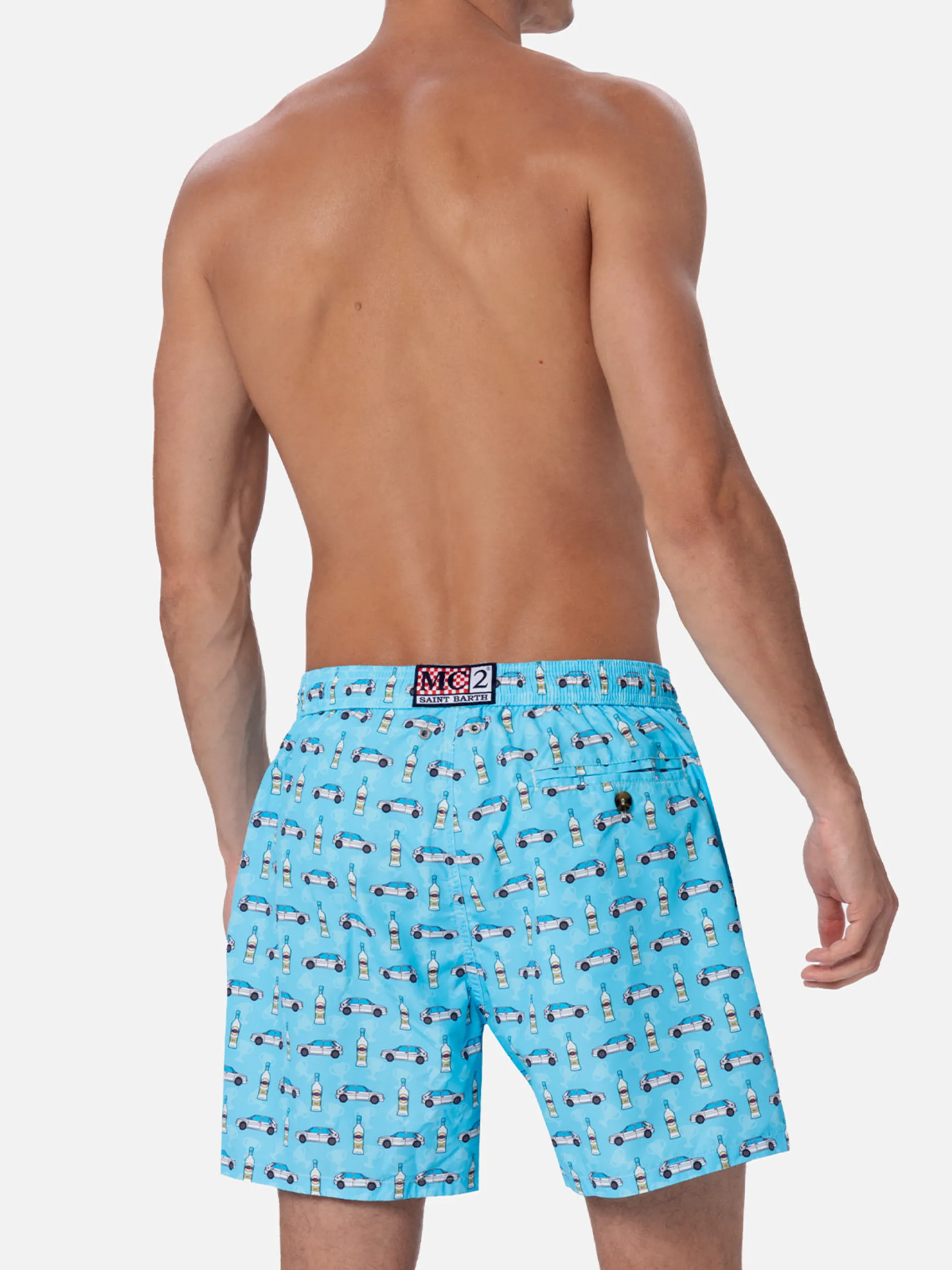 Herren-Badeshorts aus leichtem Stoff Lighting Micro Fantasy mit Lancia Delta-Aufdruck | LANCIA SONDEREDITION