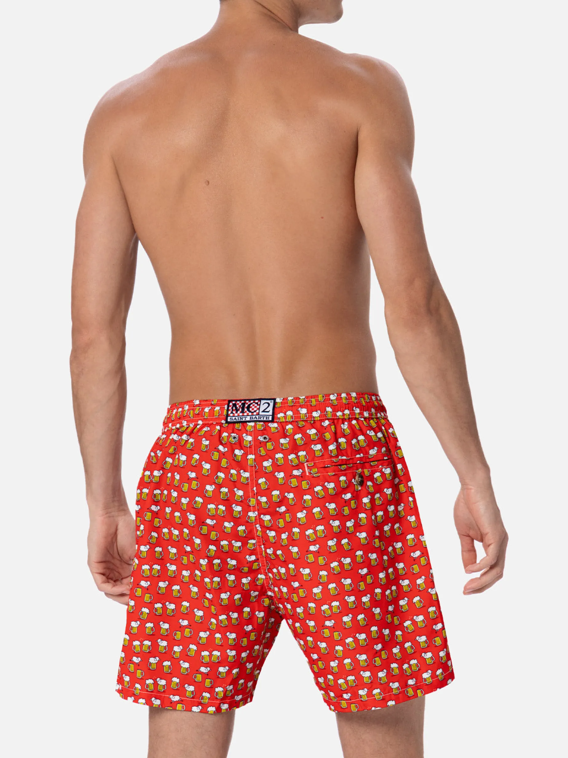Herren-Badeshorts aus leichtem Stoff Lighting Micro Fantasy mit Bierdruck