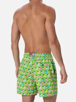 Herren-Badeshorts aus leichtem Stoff Lighting Micro Fantasy mit Surfer-Dogs-Aufdruck