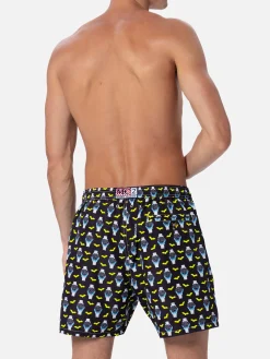 Herren-Badeshorts aus leichtem Stoff Lighting Micro Fantasy mit Uhrenaufdruck