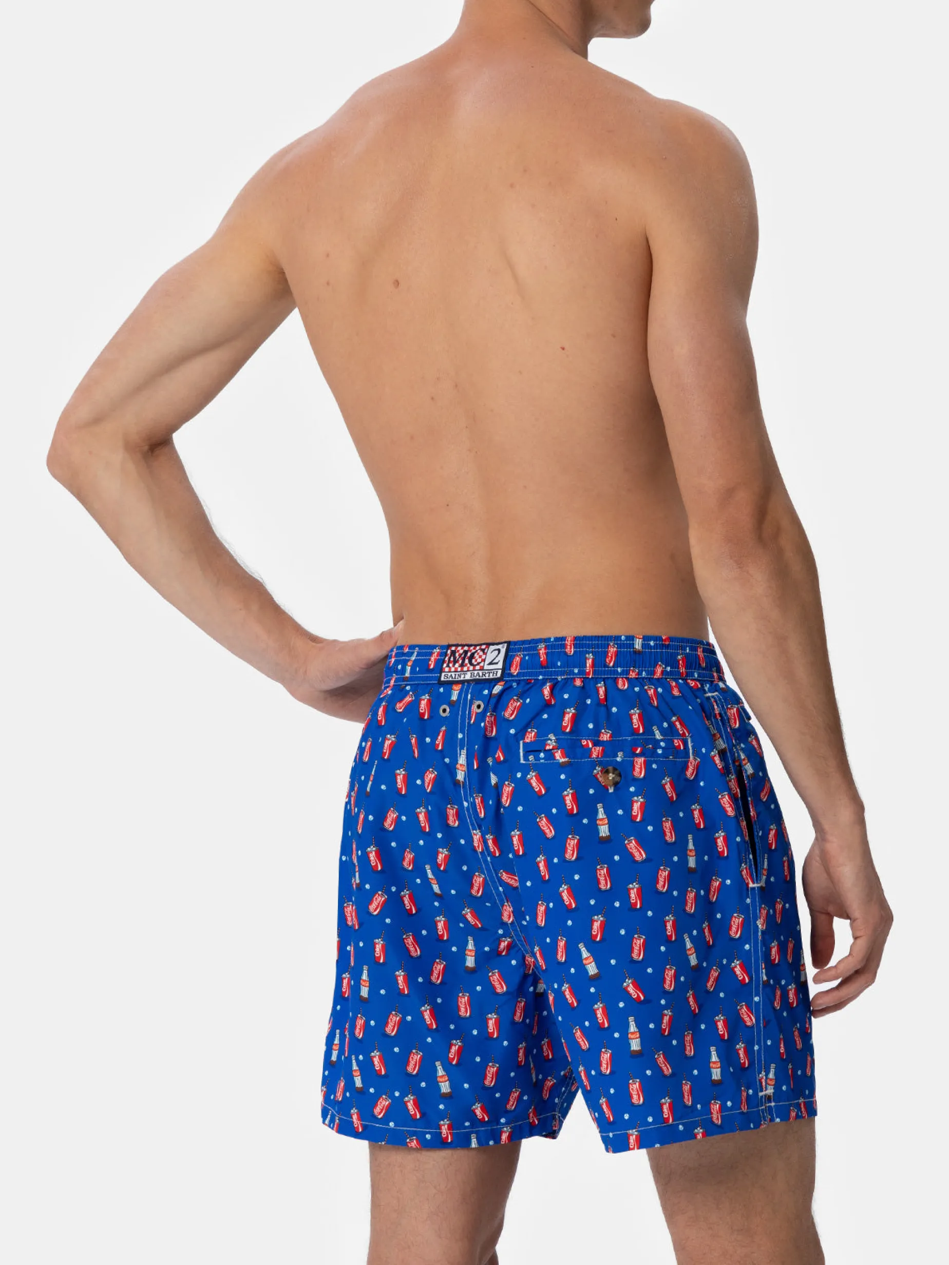 Herren-Badeshorts aus leichtem Stoff Lighting Micro Fantasy mit Coca-Cola-Aufdruck | DIE SONDERAUSGABE DER COCA COLA COMPANY