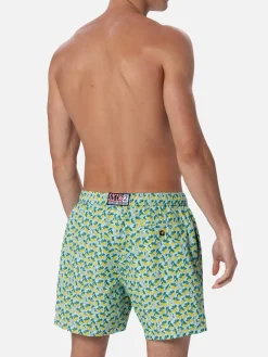 Herren-Badeshorts aus leichtem Stoff Lighting Micro Fantasy mit Gin- und Zitronen-Print