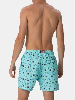 Herren-Badeshorts aus leichtem Stoff Lighting Micro Fantasy mit Uhrenaufdruck