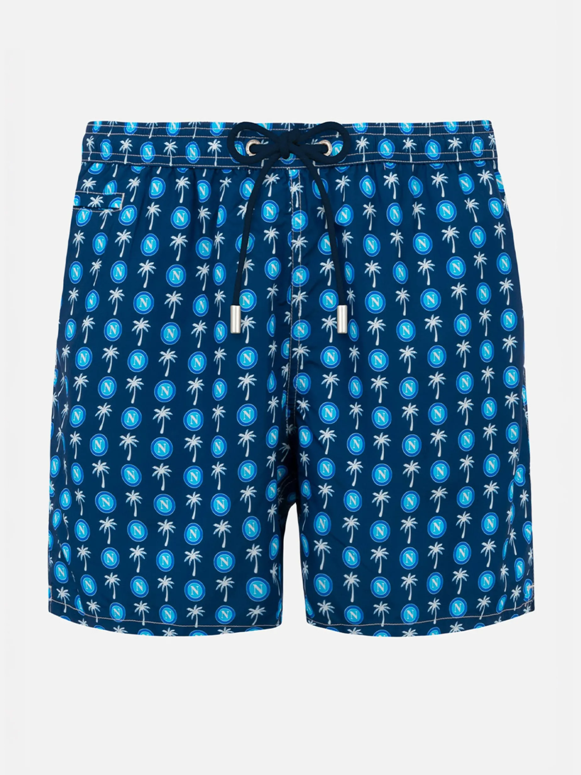 Herren-Badeshorts aus leichtem Stoff mit Napoli-Logo-Print | SSC NAPOLI SONDEREDITION