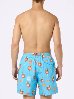 Herren-Badeshorts aus leichtem Stoff Lighting mit Cryptopuppets-Aufdruck | CRYPTOPUPPET-SONDERAUSGABE