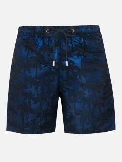 Herren-Badeshorts aus Ripstop-Stoff Harbor The Riviera mit Palmen-Jacquard-Print