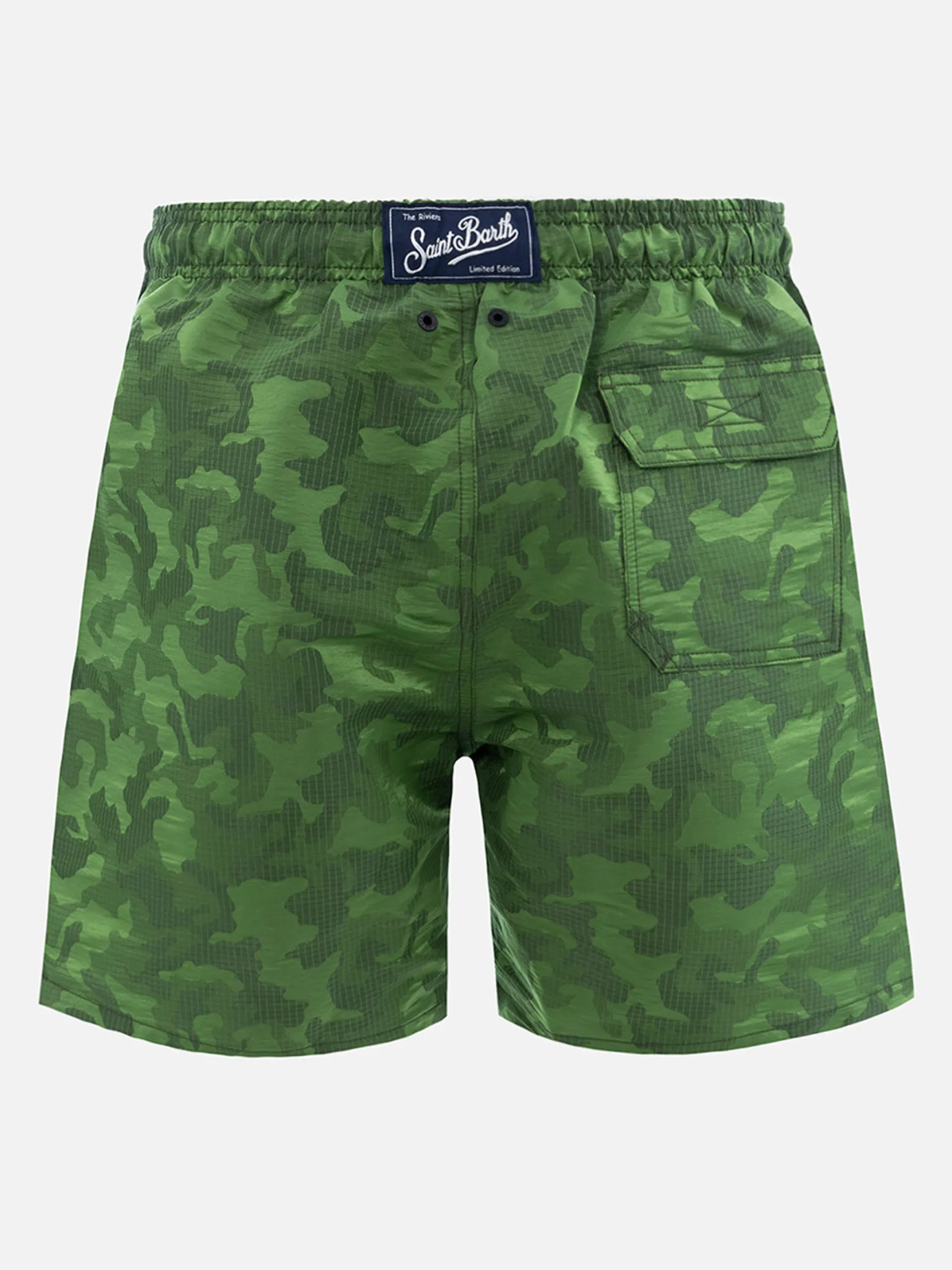 Herren-Badeshorts aus Ripstop-Stoff Harbor The Riviera mit Tarn-Jacquard-Print