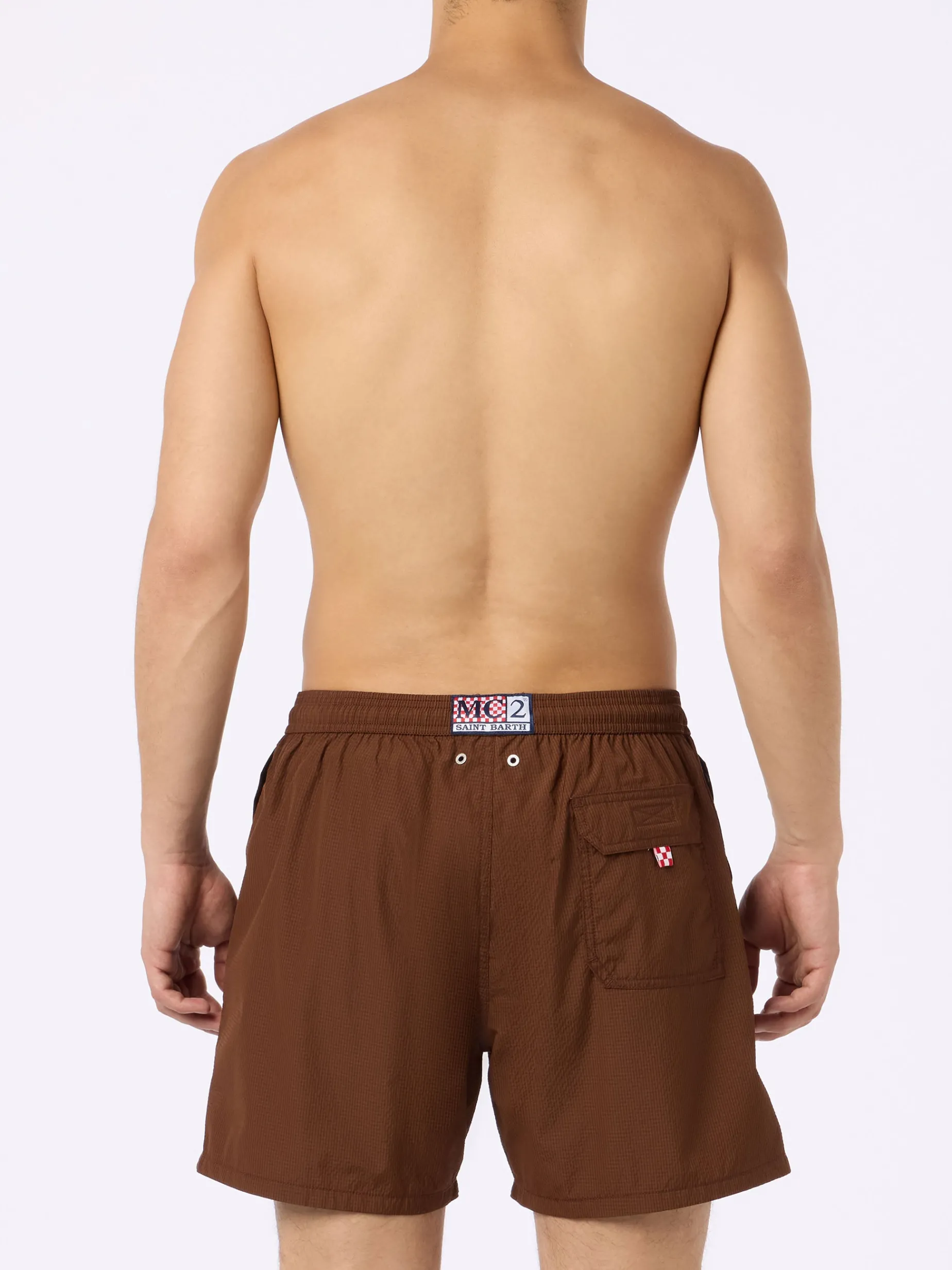 Herren-Badeshorts aus Seersucker Patmos