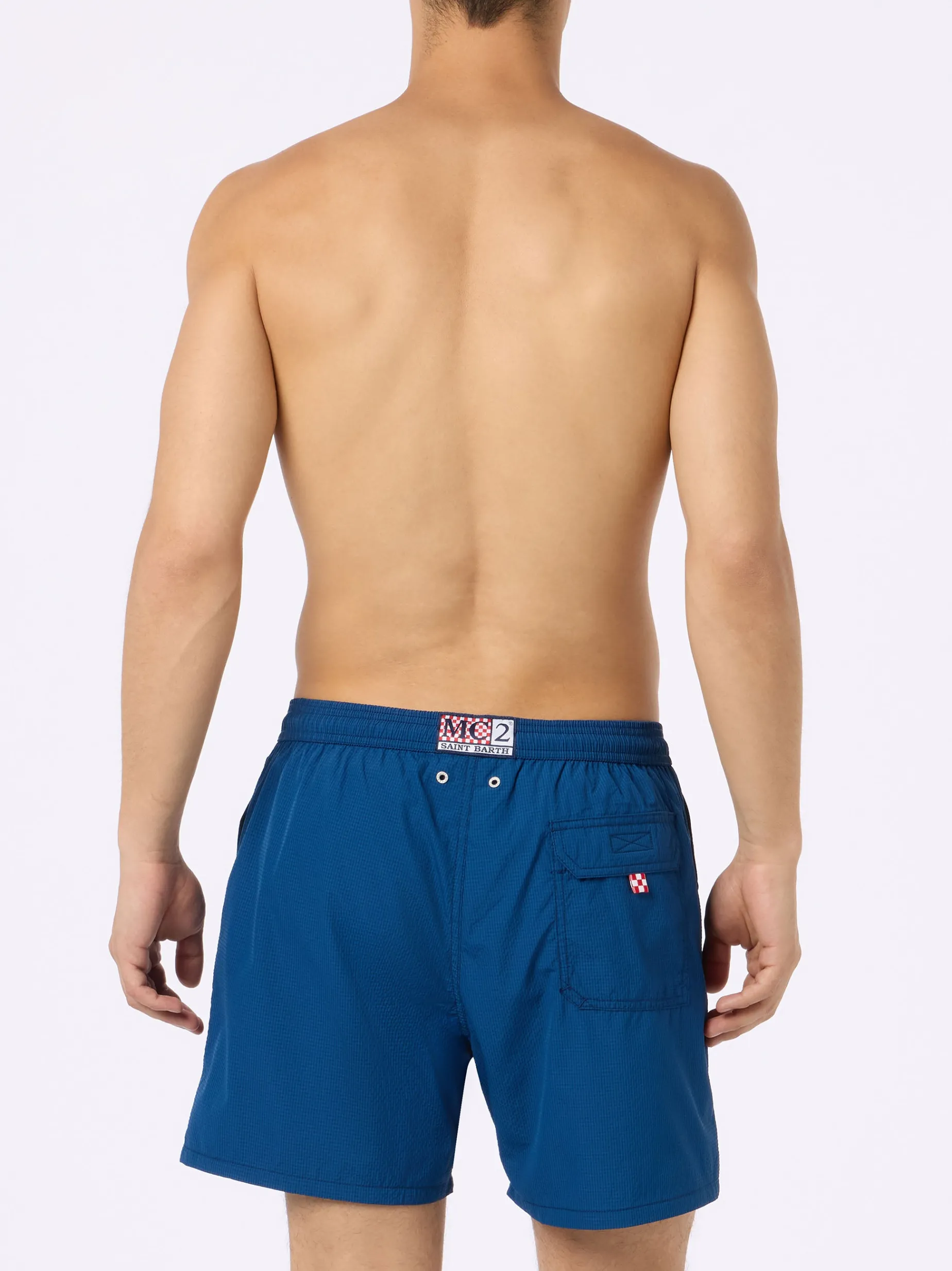 Herren-Badeshorts aus Seersucker Patmos