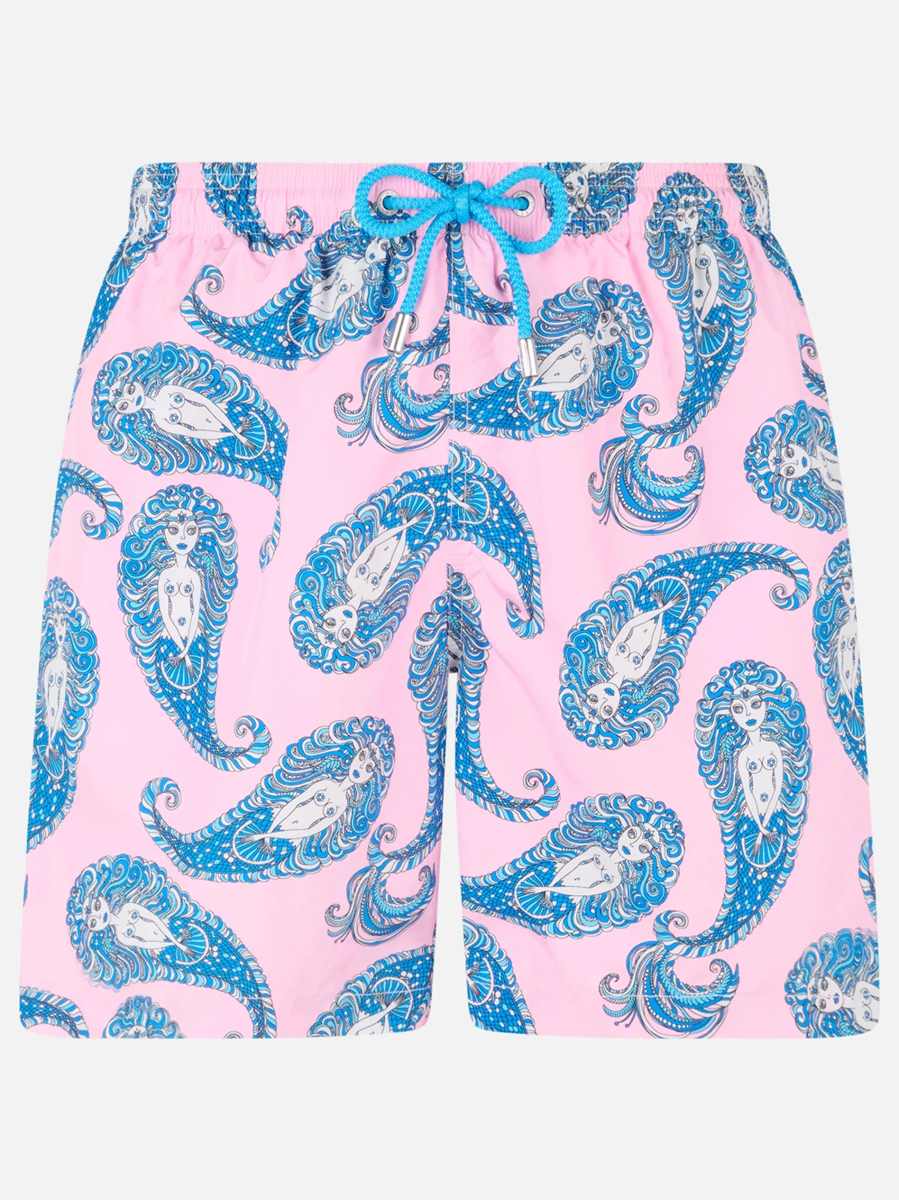 Herren-Badeshorts Lighting aus leichtem Stoff mit Paisley-Print