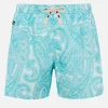 Herren-Badeshorts Lighting 70 aus leichtem Stoff mit Paisley-Print