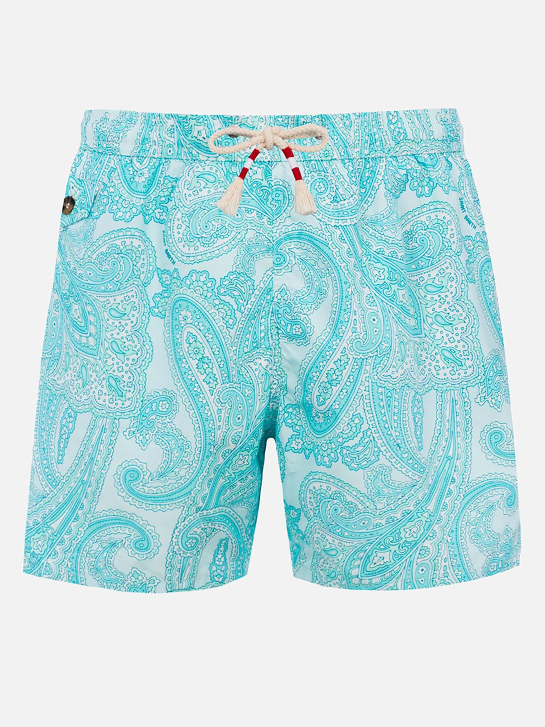 Herren-Badeshorts Lighting 70 aus leichtem Stoff mit Paisley-Print