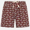 Herren-Badeshorts Lighting 70 aus leichtem Stoff mit Mikro-Cheeta-Print