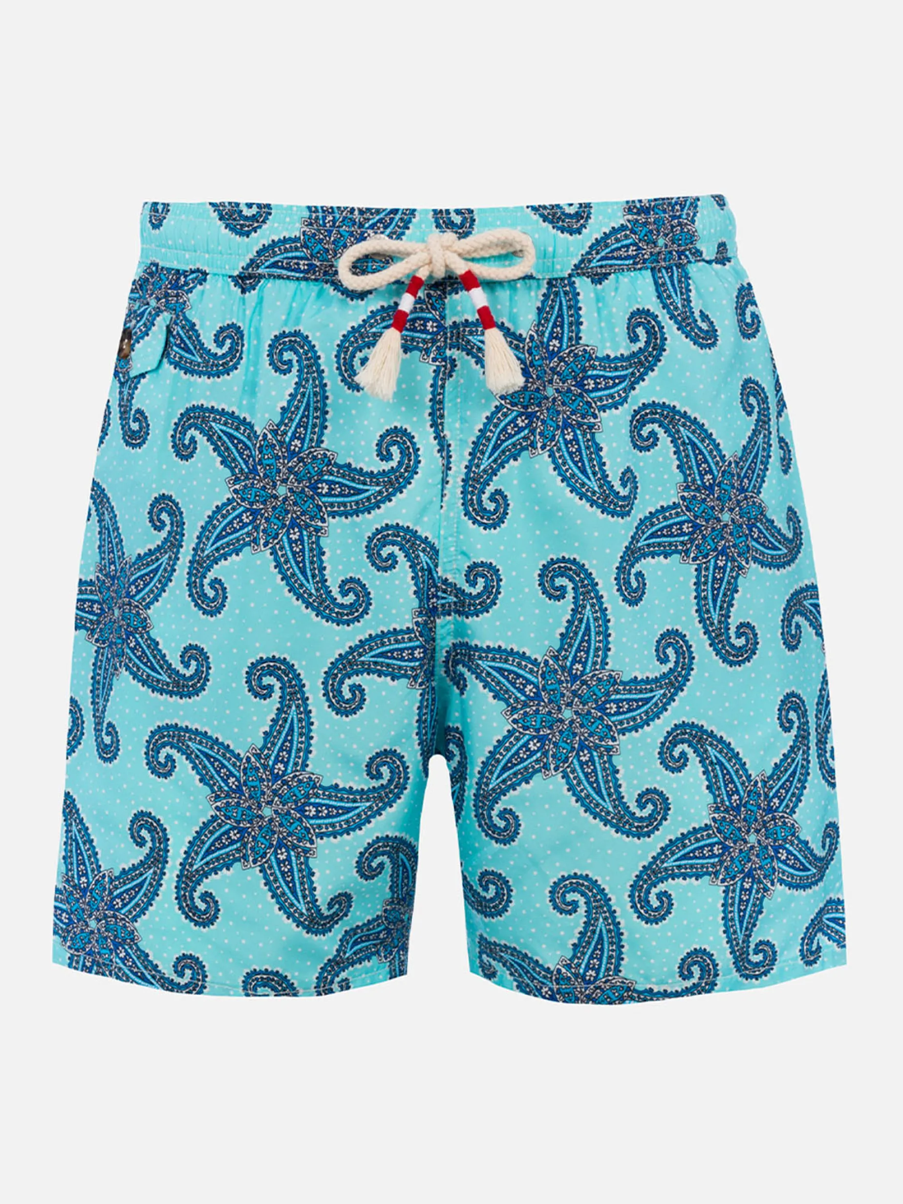 Herren-Badeshorts Lighting 70 aus leichtem Stoff mit Paisley-Print