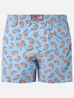 Herren-Badeshorts Lighting aus leichtem Stoff mit Paisley-Print