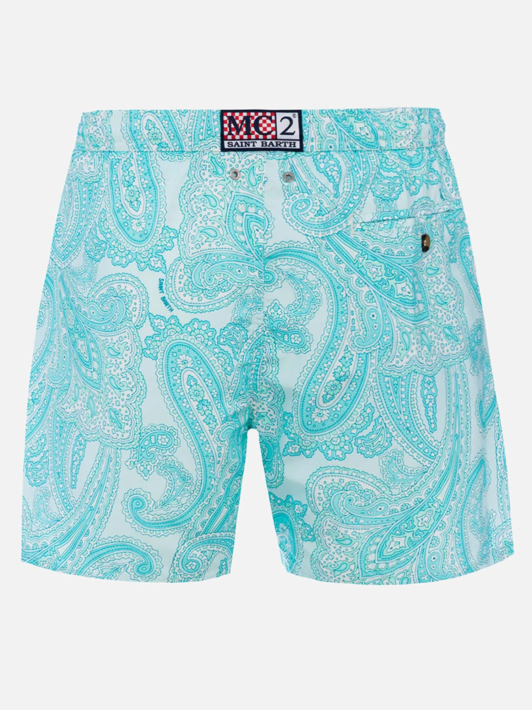 Herren-Badeshorts Lighting 70 aus leichtem Stoff mit Paisley-Print