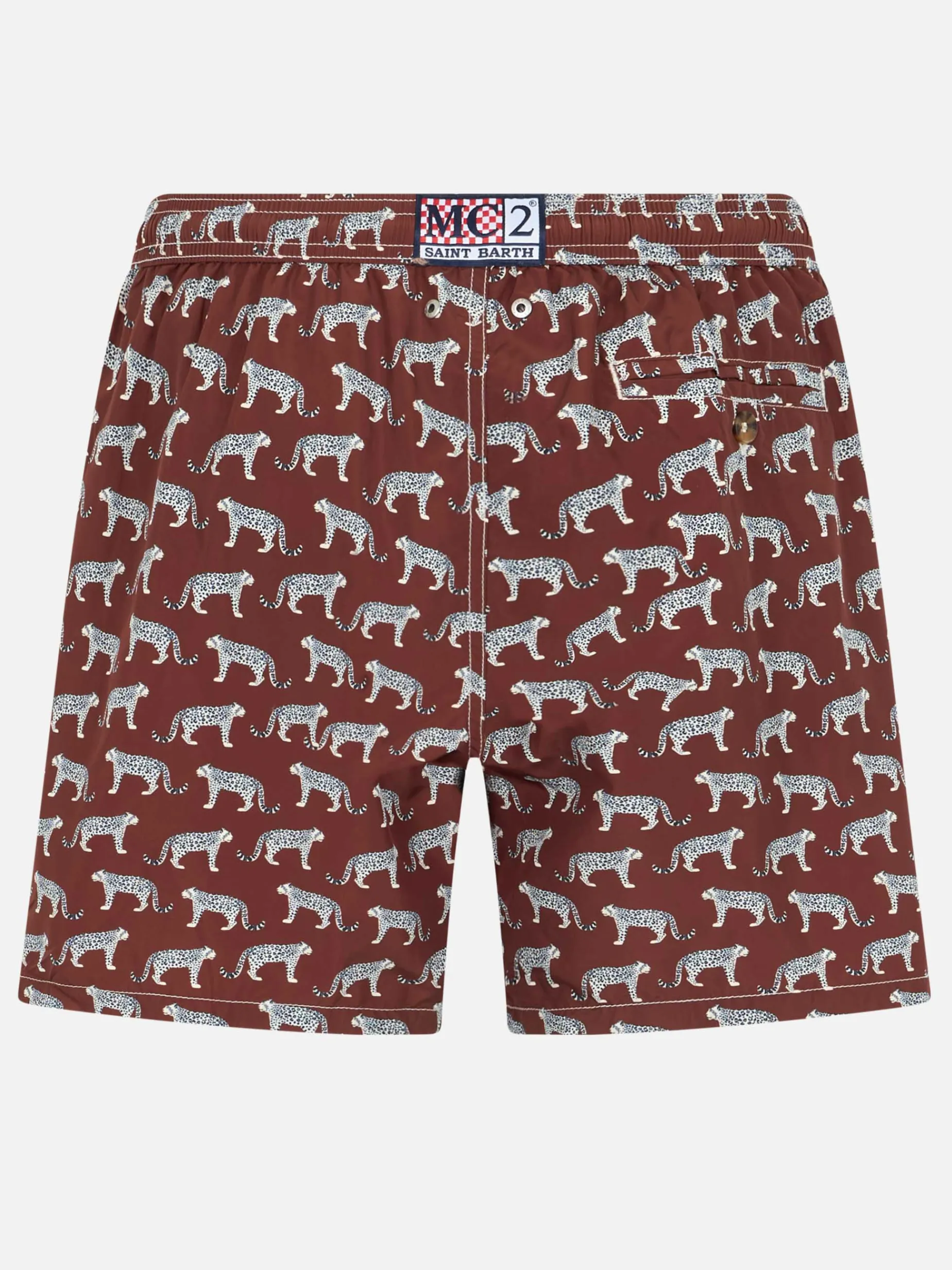 Herren-Badeshorts Lighting 70 aus leichtem Stoff mit Mikro-Cheeta-Print