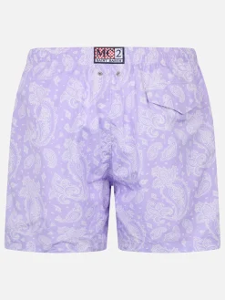 Herren-Badeshorts Lighting aus leichtem Stoff mit Paisley-Print
