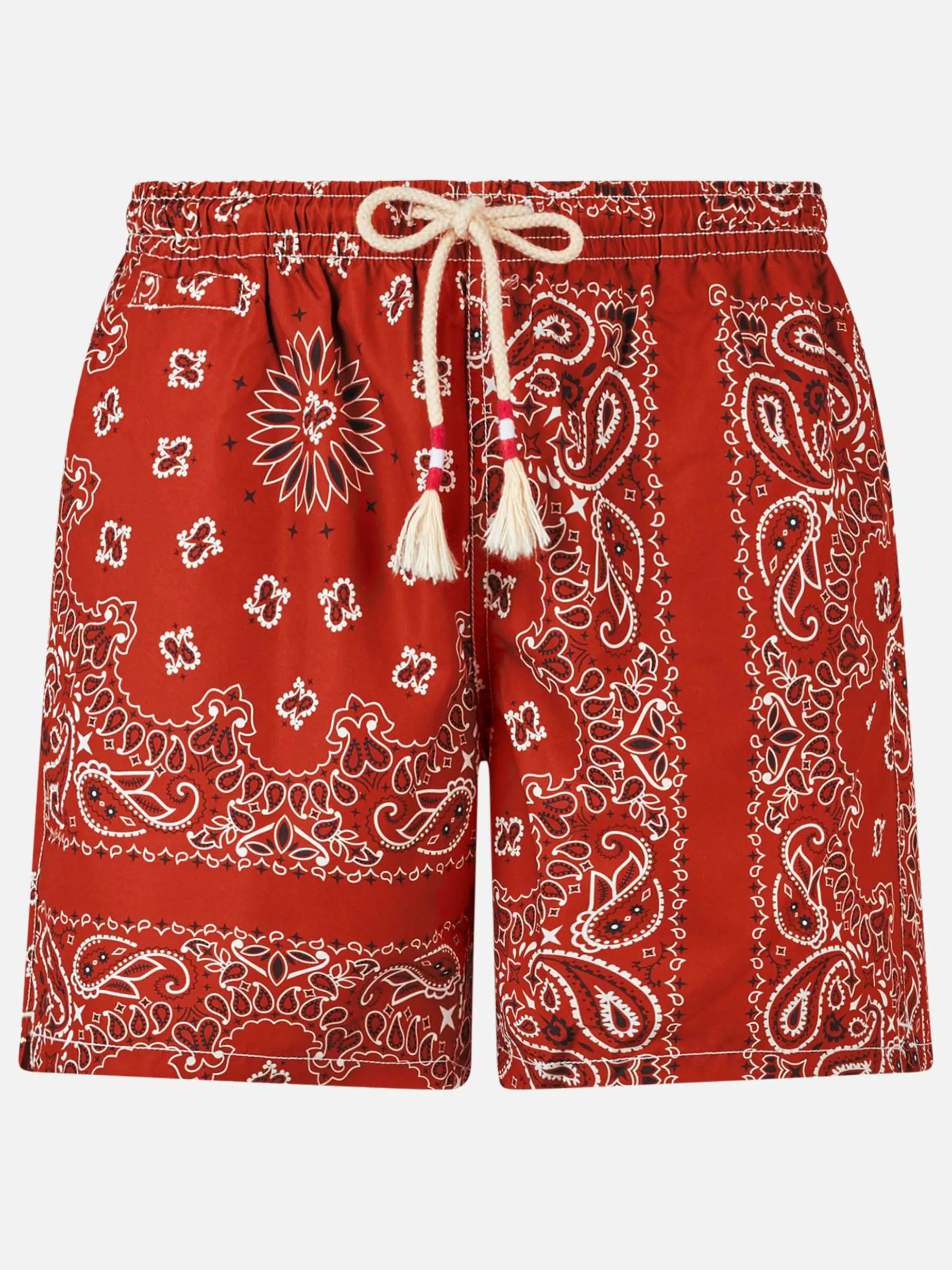 Herren-Badeshorts mit Bandana-Print