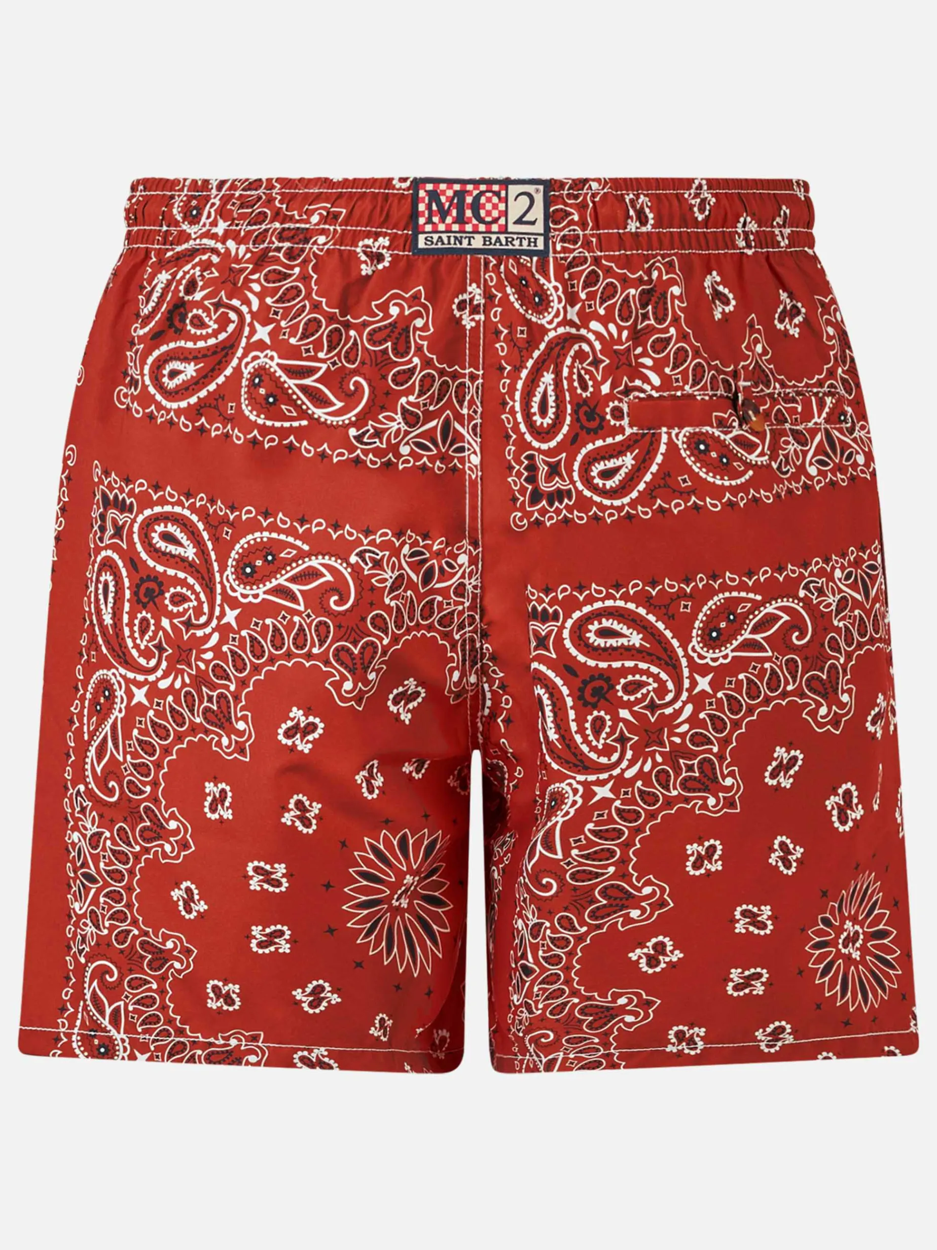 Herren-Badeshorts mit Bandana-Print