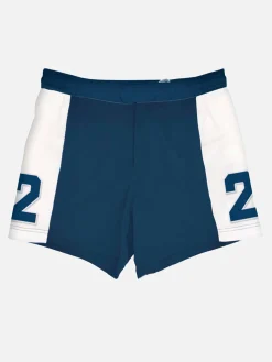Herren-Badeshorts mit Bändern und Aufnäher