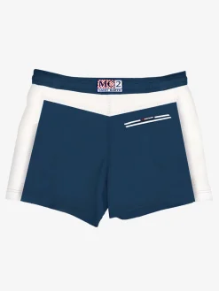 Herren-Badeshorts mit Bändern und Aufnäher