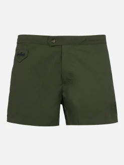 Herren-Badeshorts mit figurbetontem Schnitt in Militärgrün von Harrys
