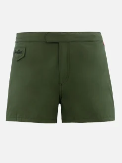 Herren-Badeshorts mit figurbetontem Schnitt in Militärgrün von Harrys
