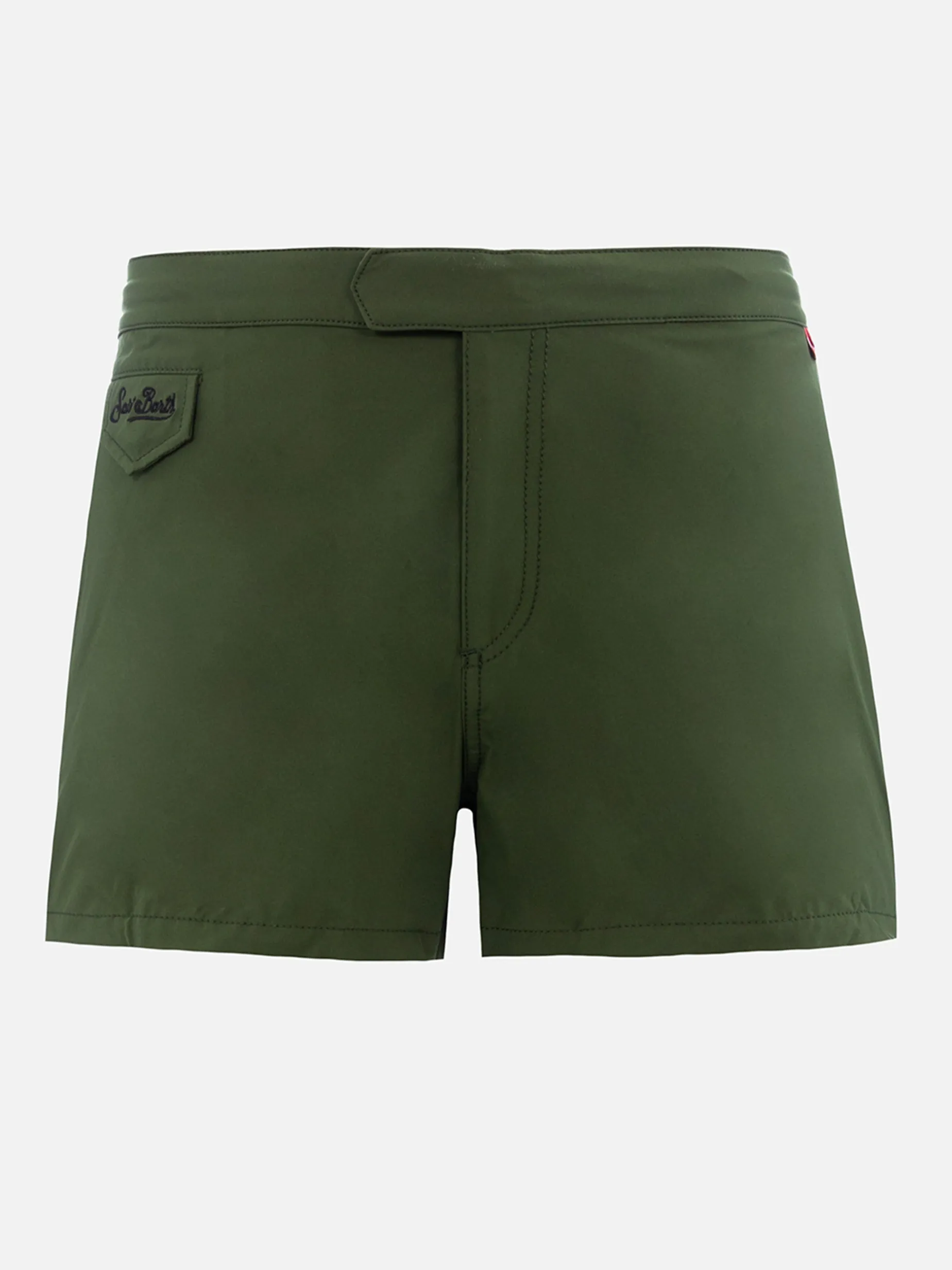 Herren-Badeshorts mit figurbetontem Schnitt in Militärgrün von Harrys