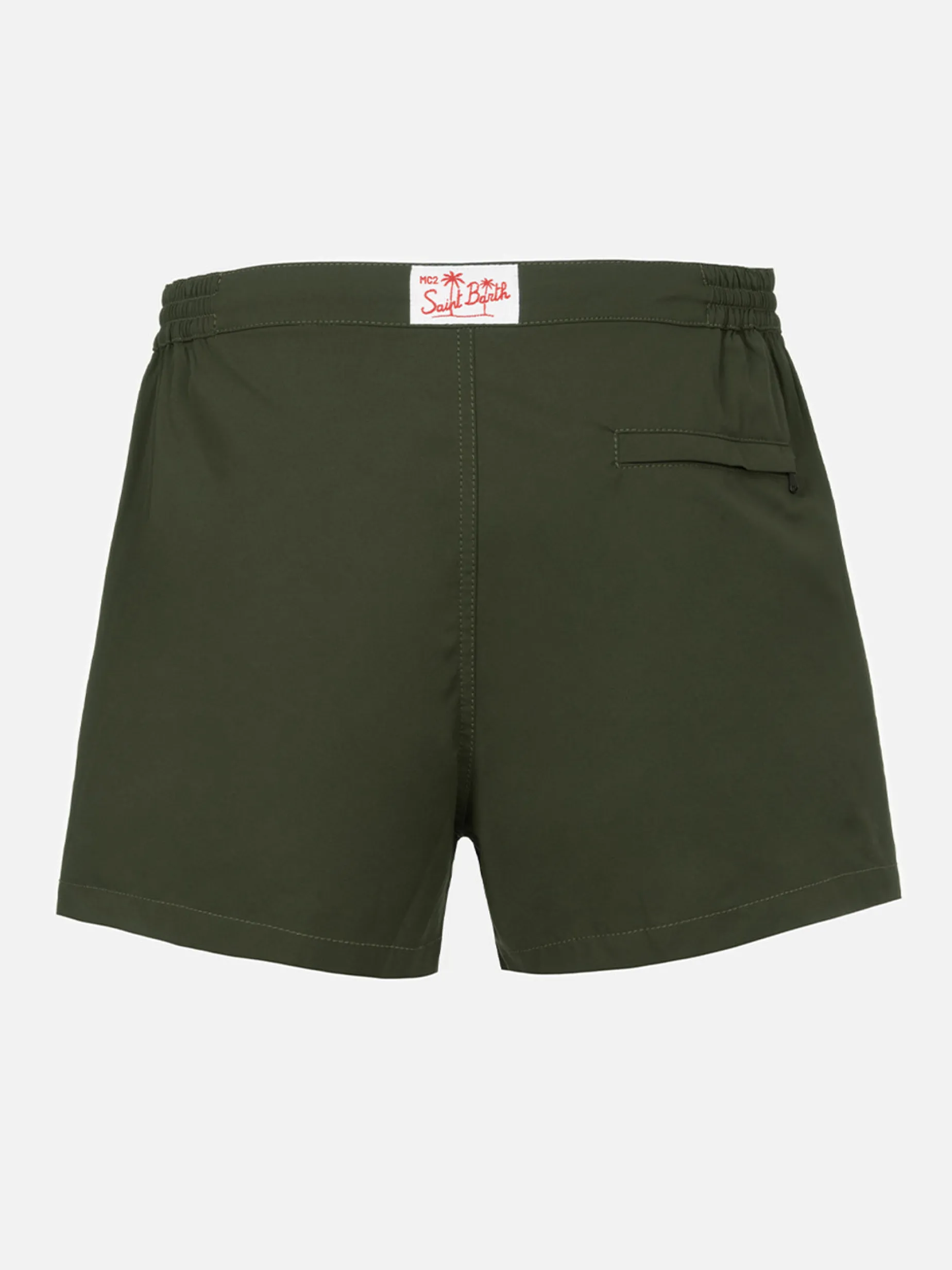 Herren-Badeshorts mit figurbetontem Schnitt in Militärgrün von Harrys
