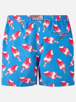 Herren-Badeshorts mit Fior di Fragola-Aufdruck | Algida® Sonderedition