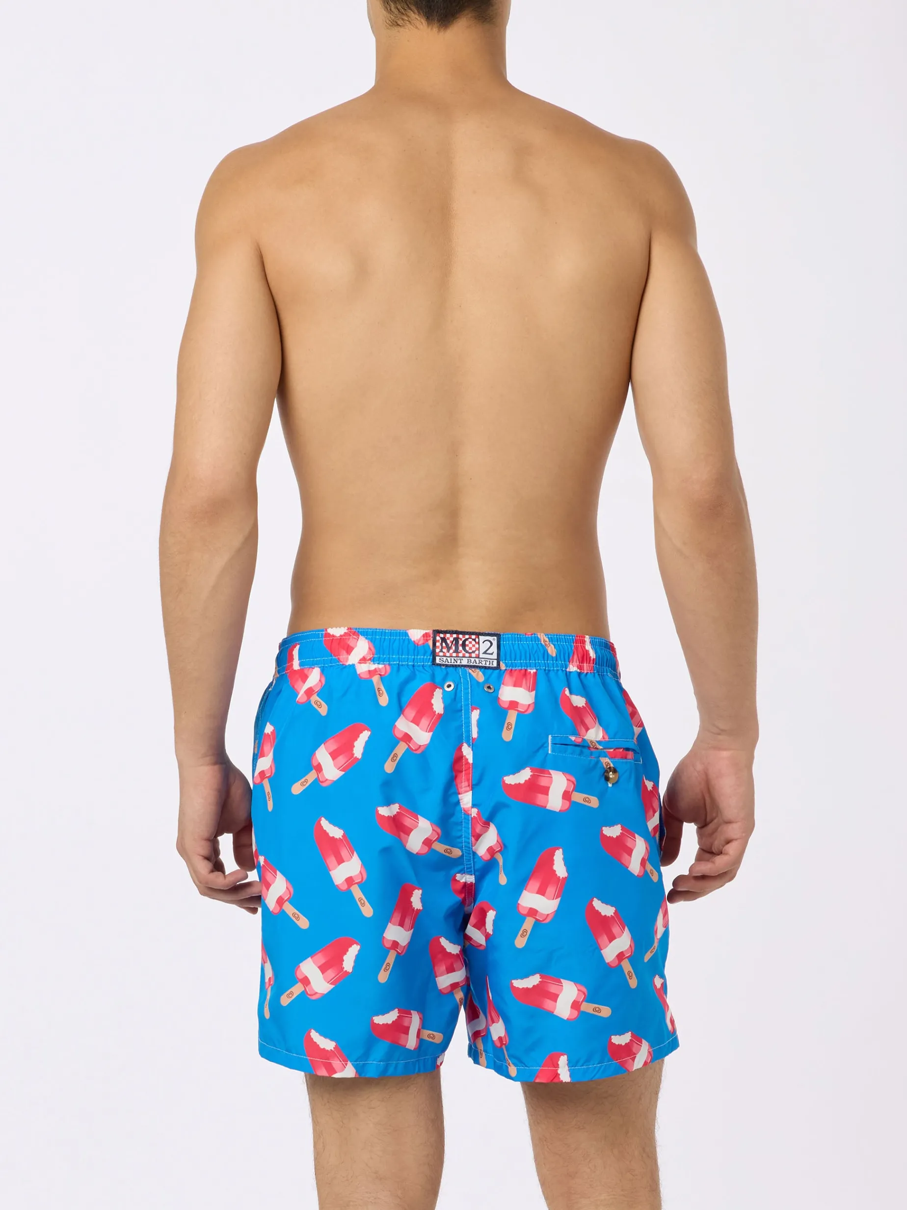 Herren-Badeshorts mit Fior di Fragola-Aufdruck | Algida® Sonderedition
