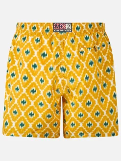 Herren-Badeshorts mit geometrischem Aufdruck