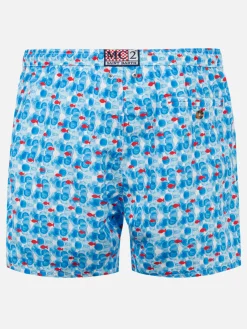 Herren-Badeshorts mit Meeresaufdruck