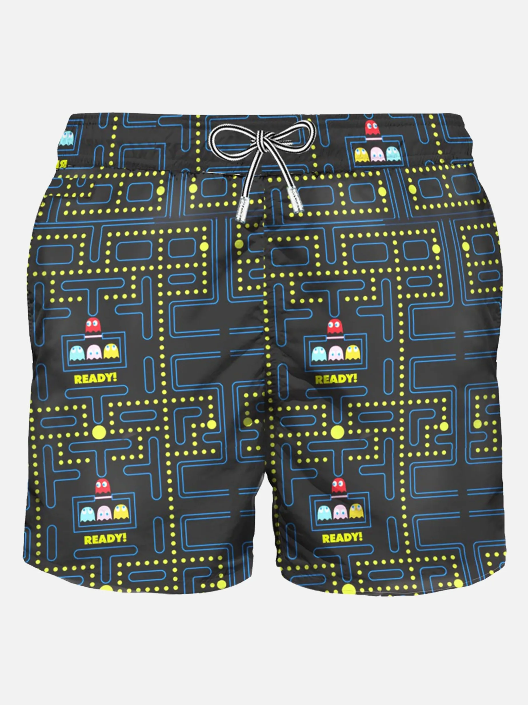 Herren-Badeshorts mit Pac-Man-Aufdruck