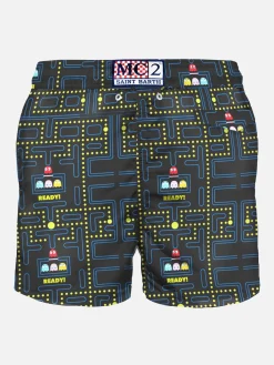 Herren-Badeshorts mit Pac-Man-Aufdruck