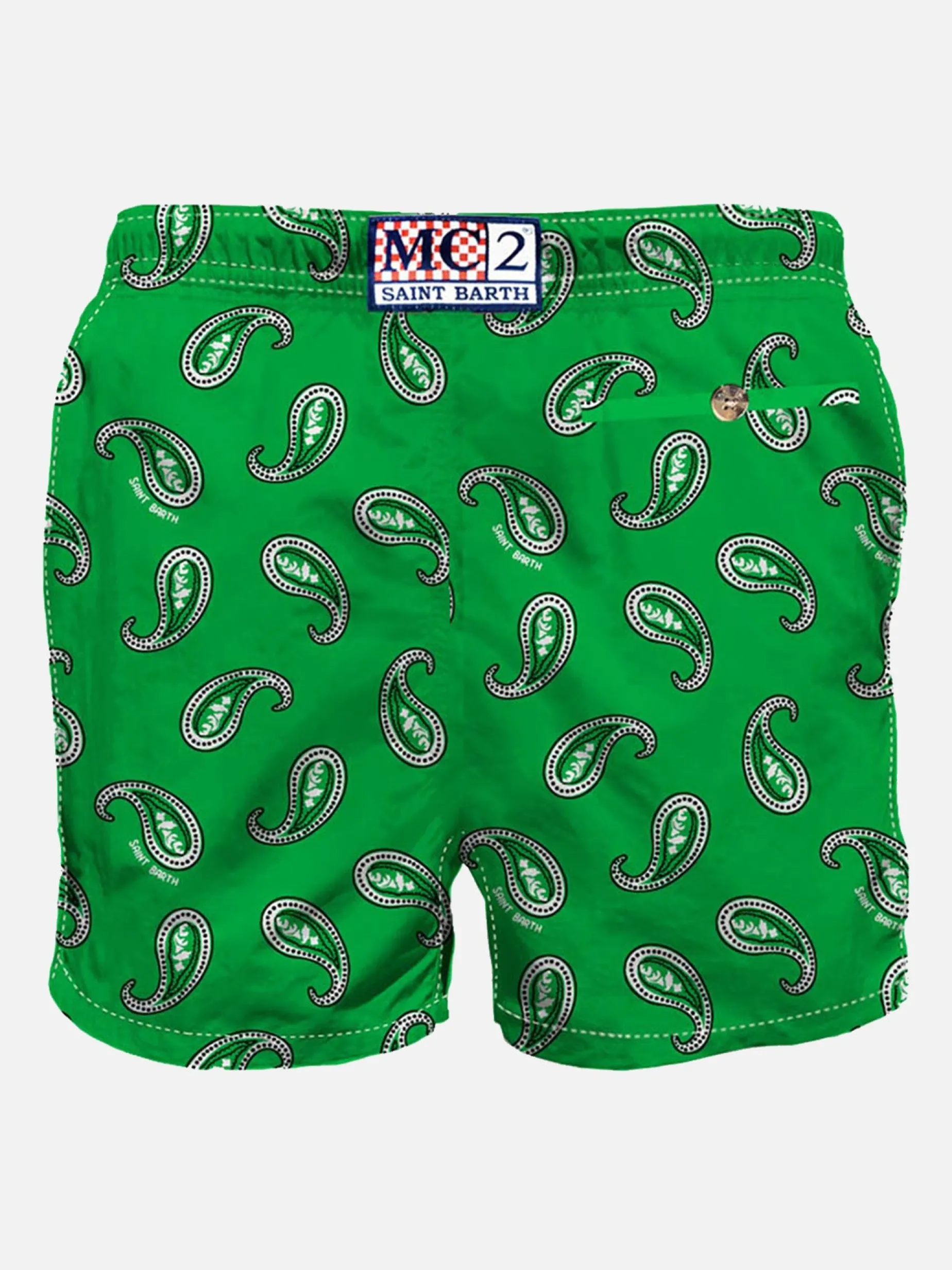 Herren-Badeshorts mit Paisley-Print