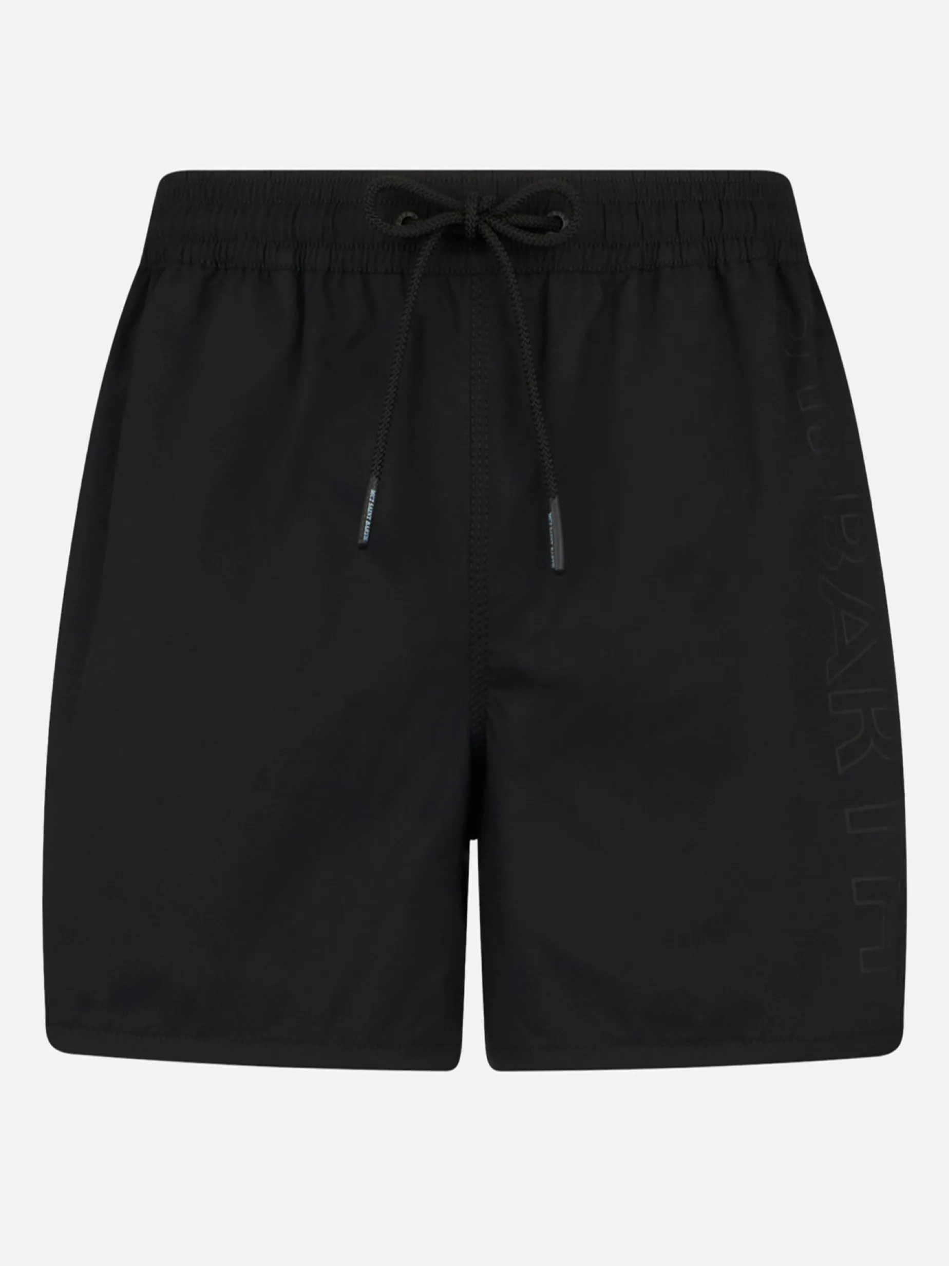 Herren-Badeshorts mit seitlichem Logo und Kontrast