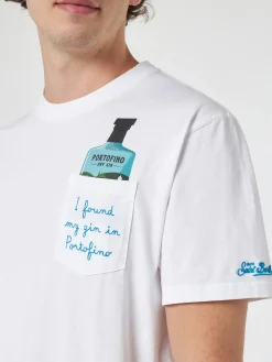 Herren-Baumwoll-T-Shirt Austin mit Portofino Gin-Stickerei | PORTOFINO DRY GIN SONDEREDITION