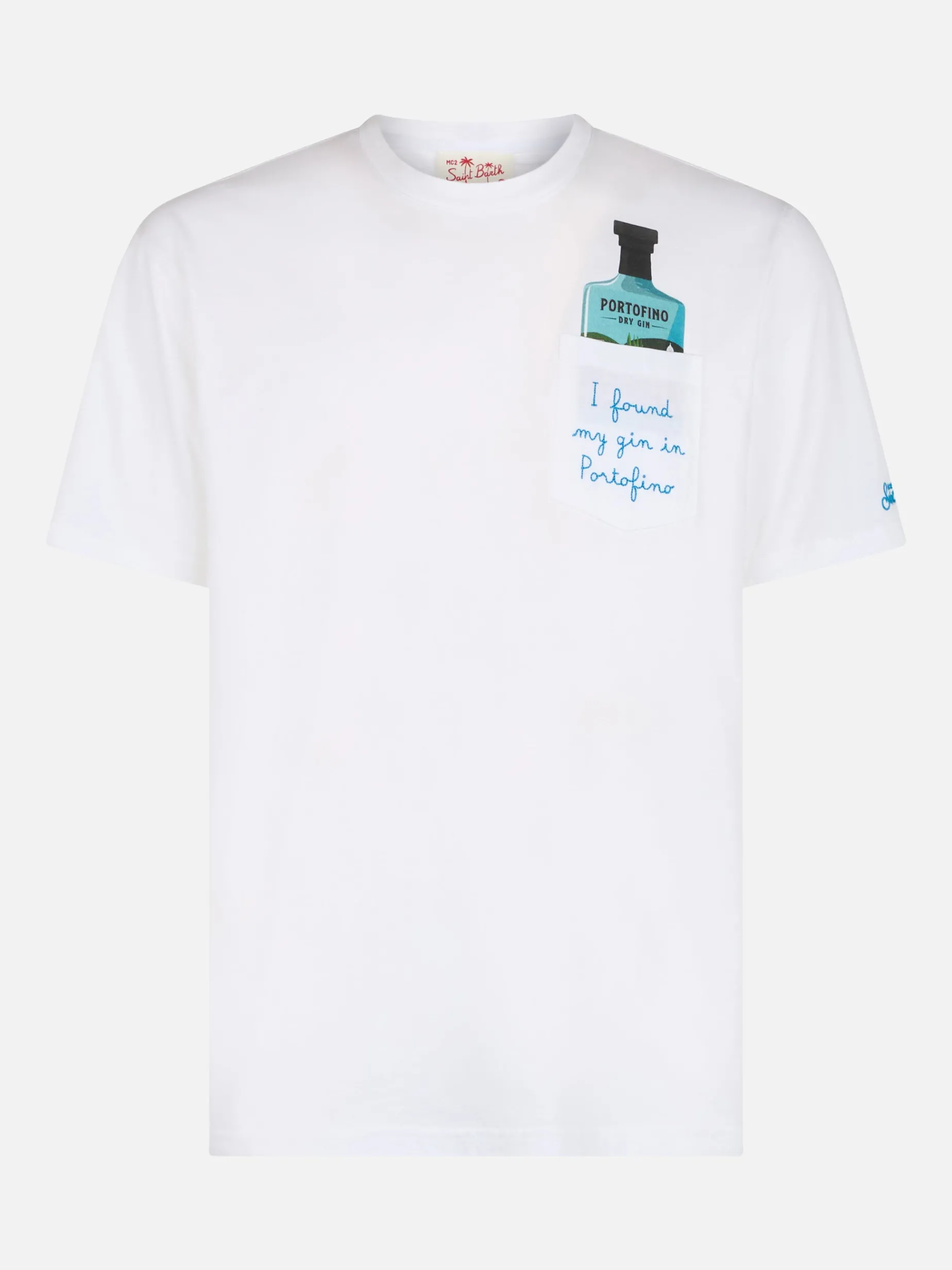 Herren-Baumwoll-T-Shirt Austin mit Portofino Gin-Stickerei | PORTOFINO DRY GIN SONDEREDITION