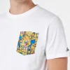 Herren-Baumwoll-T-Shirt Blanche mit aufgedruckter Simpsons-Tasche | DIE SIMPSONS-SONDERAUSGABE