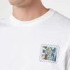 Herren-Baumwoll-T-Shirt mit Mykonos-Postkartendruck auf Vorder- und Rückseite | ALESSANDRO ENRIQUEZ SONDERAUSGABE