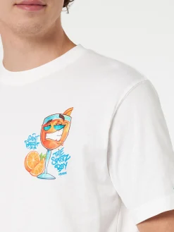 Herren-Baumwoll-T-Shirt mit platziertem Cryptopuppets Spritz-Aufdruck auf Vorder- und Rückseite | CRYPTOPUPPET-SONDERAUSGABE